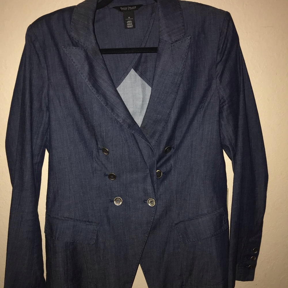 WHBM Chambray Trophy Jacket Size 10